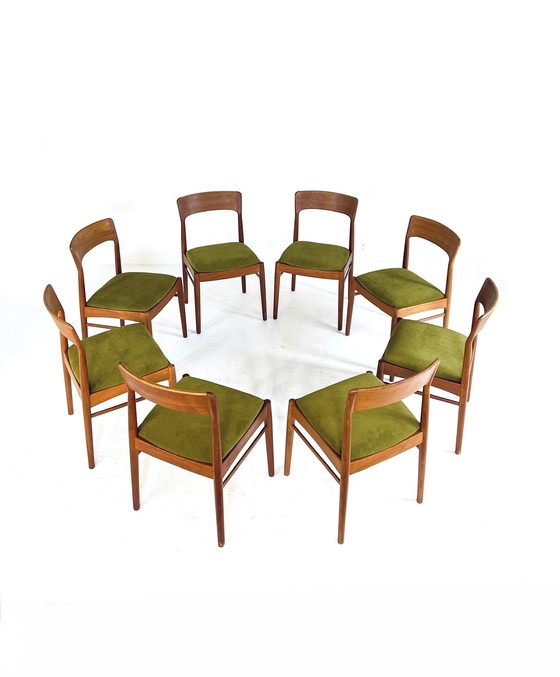 Image 1 of 8x Henning Kjærnulf restaurado, Korup Stolefabrik '60