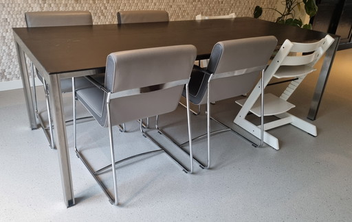 1X Tafel Leolux En 6X Stoelen Leolux