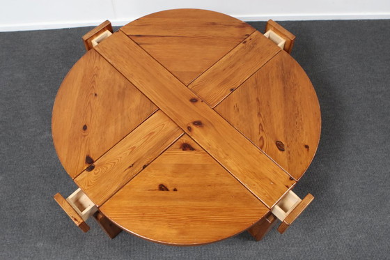 Image 1 of Brutalist Pine Coffee Table from Karl Andersson & Söner, Sweden, 1970s
