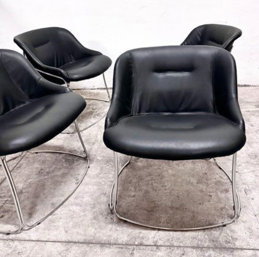 Set of 4 Gastone Rinaldi cleo T designer chairs