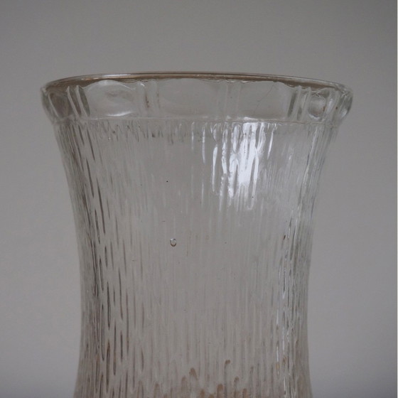 Image 1 of 1960S Mcm Gemusterte Pressglas Vase