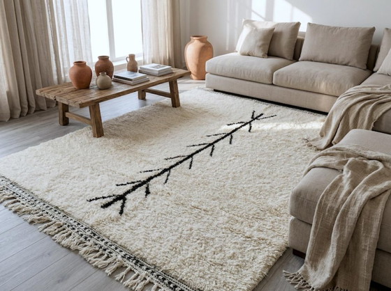 Tapis Artisanal En Laine Naturelle 200cmx300cm – Rugs & carpets, Cotton (photo 8 of 8)
