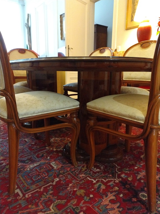 Image 1 of Tavolo da pranzo italiano con 6 sedie in perfette condizioni