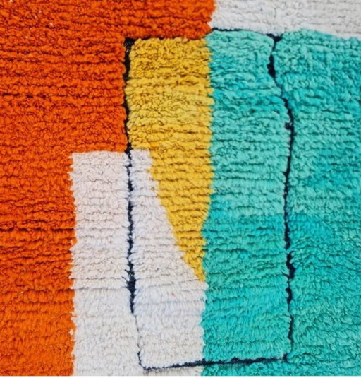 Authentischer Berber-Teppich aus Leinen, 200 x 150 cm