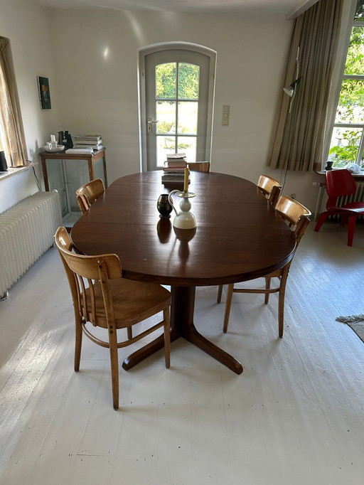 Table à manger à rallonge vintage danoise en bois de rose (Rosewood)