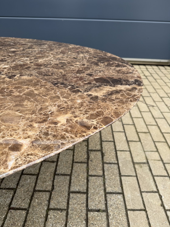 Image 1 of Original oval Knoll Tulip dining table (244x137cm) Emperador