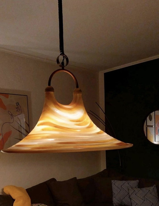 XXL Space Age hanglamp (64 cm) – Acryl – Verzamelobject uit de jaren 70, Mid Century – Hanglampen, Metal (photo 3 of 8)