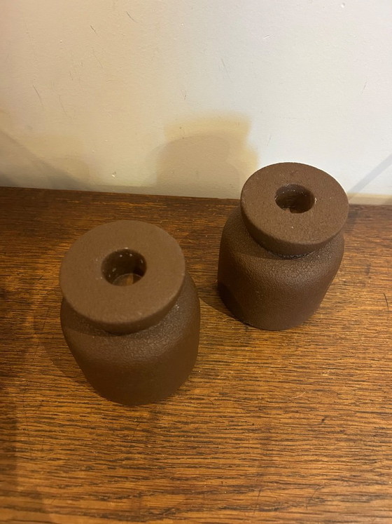 Pair of Vintage Brutalist Candlesticks – Candle holders, Ceramic (photo 20 of 20)