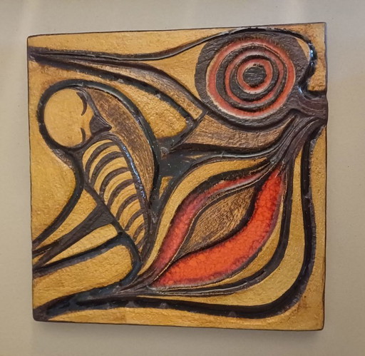 Noomi Backhausen – Soholm Bornholm – Targa murale in ceramica – 1982 – wanddecoratie