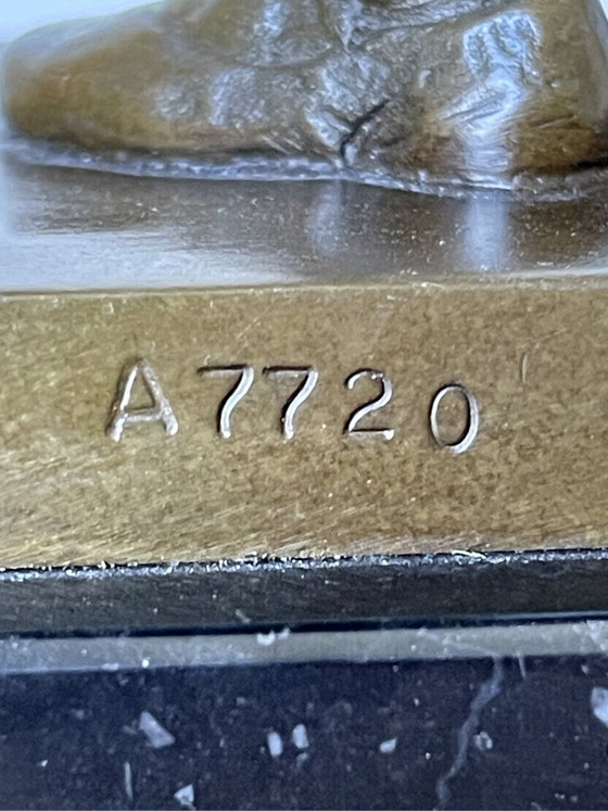 Image 1 of Escultura de bronce patinado de una bailarina inspirada en Degas – Edición JB Paris sobre base negra – 38 cm – 5,4 kg