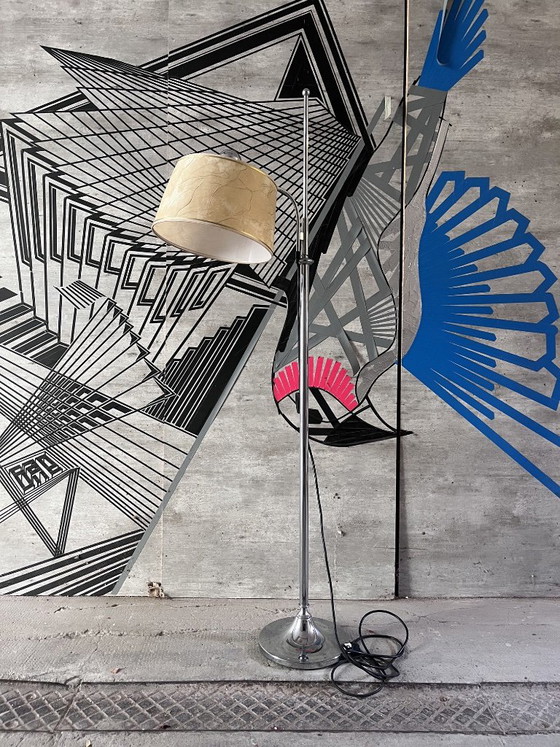 Vintage Chrome Arc Floor Lamp | 60s 70s Arch Standing Lamp, Floor lights, Beige (photo 2 of 5)