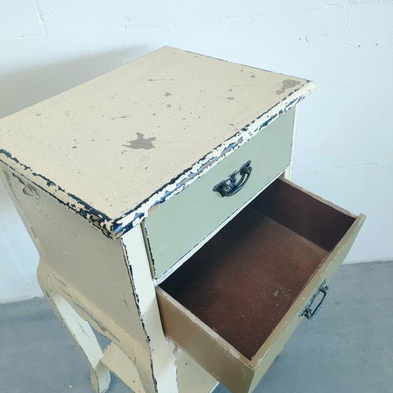 Image 1 of Stunning antique patinated hallway cabinet/side table with drawers