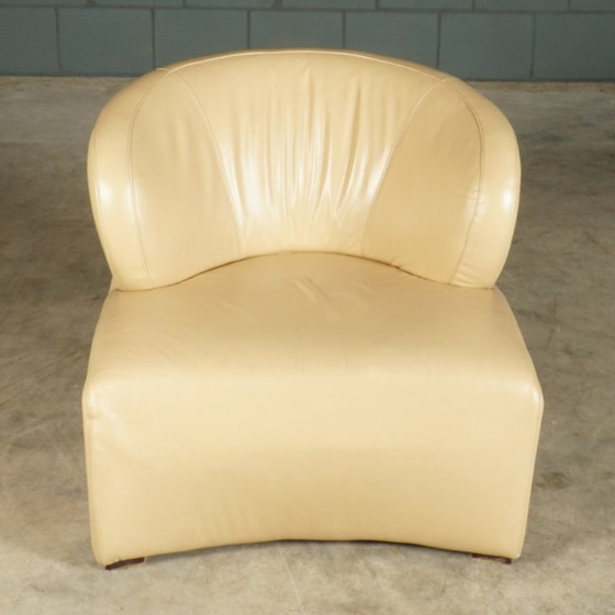 Ensemble de fauteuils vintage en cuir beige – Leather (photo 10 of 12)