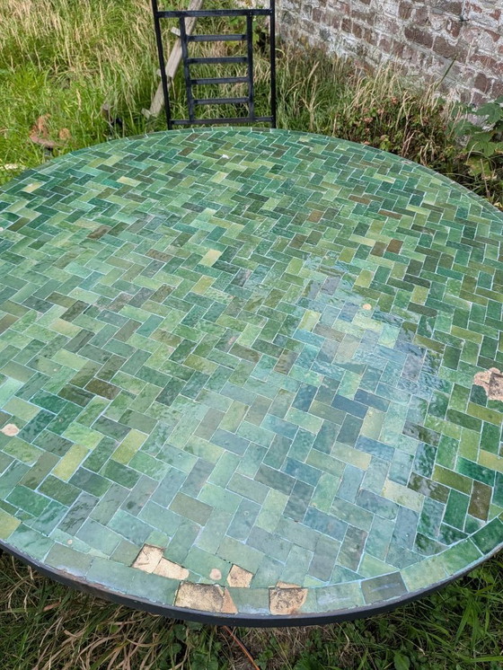 Image 1 of Table en Mosaïque de Marrakech - Marrakech Mosaic Table + 4 chairs