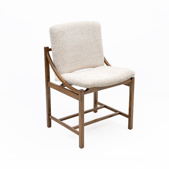 Image 1 of Set van vijf Vittorio Rossi eetkamerstoelen voor Lorenzon Italia, jaren 60.