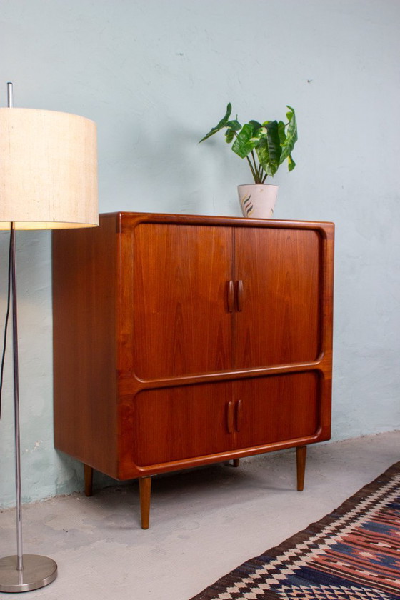Image 1 of Mobile per dischi vintage, cassettiera, credenza Dyrlund, teak, metà secolo