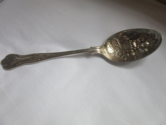 Image 1 of Berry Spoon EPNS A1 Sheffield England Silverplate Art Nouveau Style