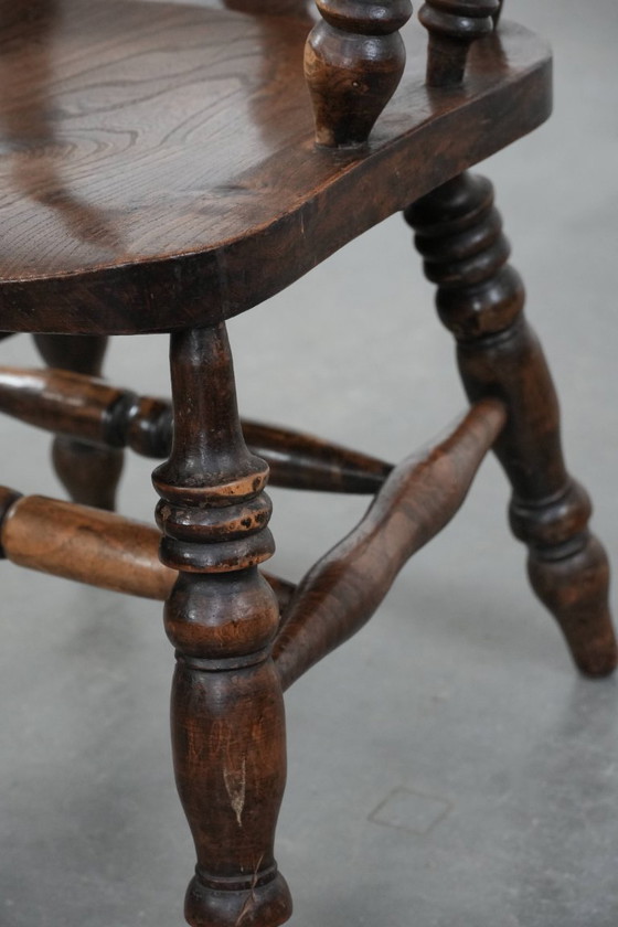 Image 1 of Antiker englischer Windsor-Stuhl mit hoher Rückenlehne aus dem 18. Jahrhundert