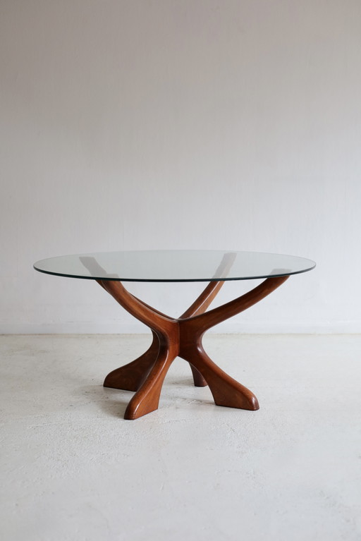 Coffee table Model T118 Illum Wikkelso – salontafels, Glass, Wood
