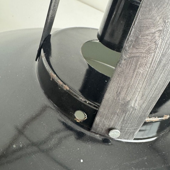 Coppia di Lampade a sospensione MAZDA smaltate antiche 44 cm Industriale, Metallo, Nero, Industrieel (foto 9 di 13)