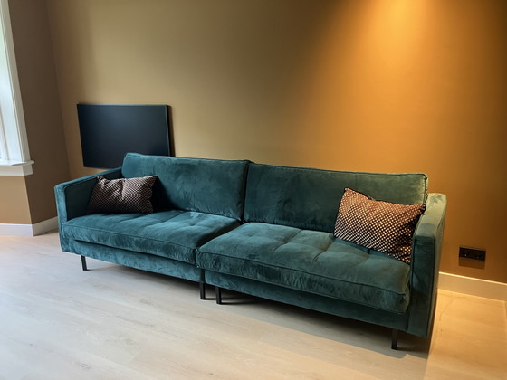 Velvet Sofa Dark Green – Metal (photo 8 of 8)