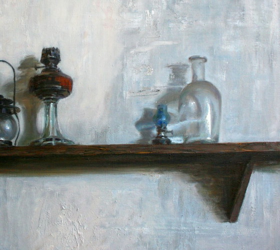 Peinture à l'Huile Originale Nature Morte Symbolisme Du Passé – Peintures et dessins, Canvas (photo 5 of 5)
