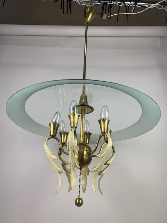 Image 1 of Pietro Chiesa Attributed chandelier 1950’s