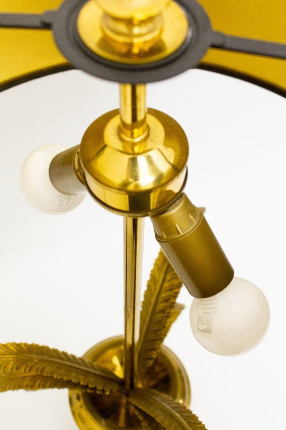 Image 1 of 80's brass neoclassical table lamp Maison Charles