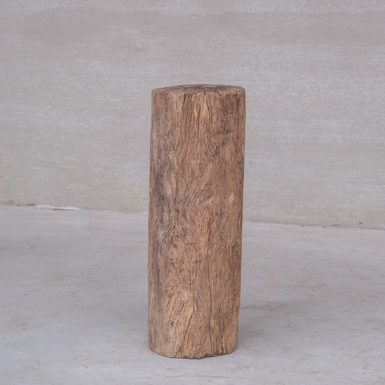 Image 1 of Antique Wooden Tree Trunk Pedestal or Display Stand