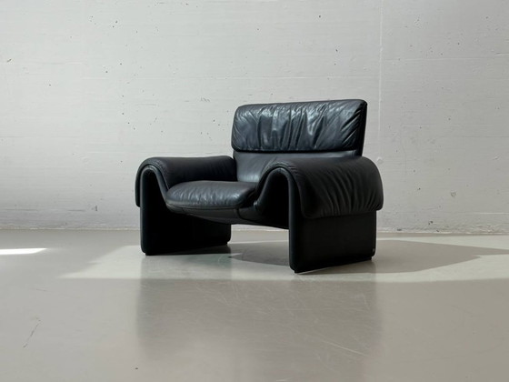 Image 1 of Zwarte leren fauteuil DS-2011 van De Sede, Zwitserland, jaren 80.