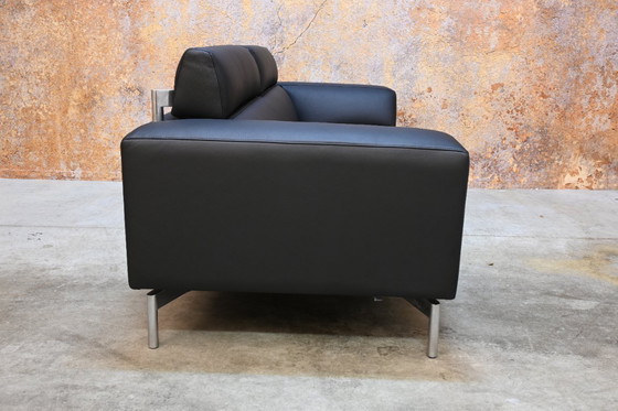 Image 1 of Refurbished exclusieve zwarte leren Leolux Howlo design bank