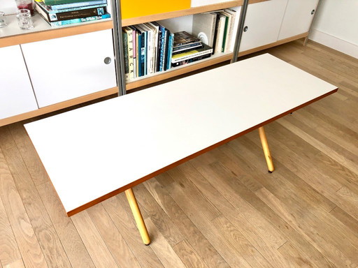 Mesa de centro posmoderna "Broomstick" (Vico Magistretti) para Alias, años 80