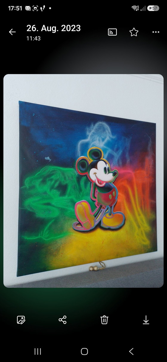Œuvre unique représentant Mickey Mouse, réalisée par le célèbre artiste Michael Andrew Law, originaire de (photo 2 of 8)