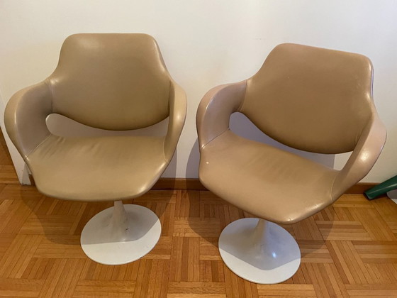 Image 1 of Ensemble de 2 chaises Tulipe - designer inconnu