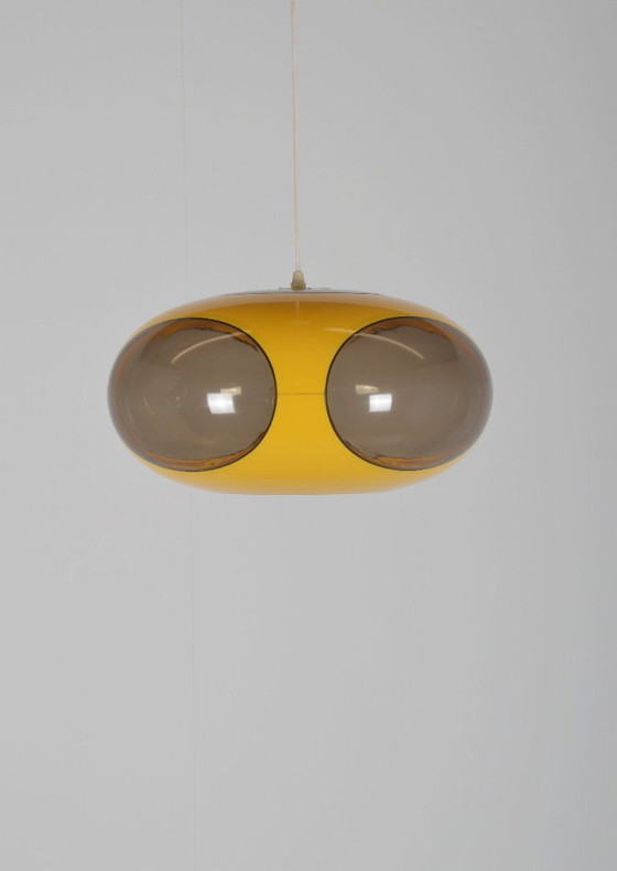 Image 1 of Space age UFO pendant lamp 'Bug Eye' by Massive, 1970s
