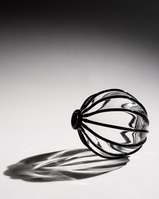 Image 1 of Archimede Seguso (Vetraria Archimede Seguso) “Fili” Ribbon Vase Duo Murano 1950s, signed 