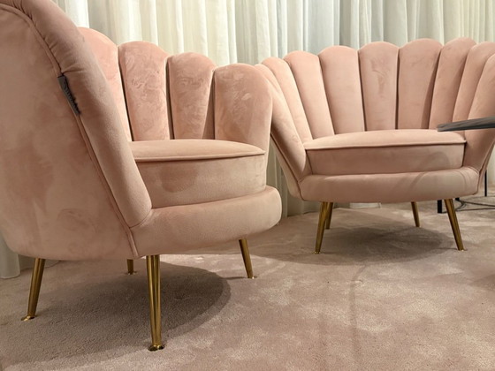 Image 1 of 2x Poltrona Perla di Richmond Interiors – velluto rosa