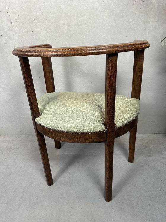 Image 1 of Originele art deco stoel - eik 