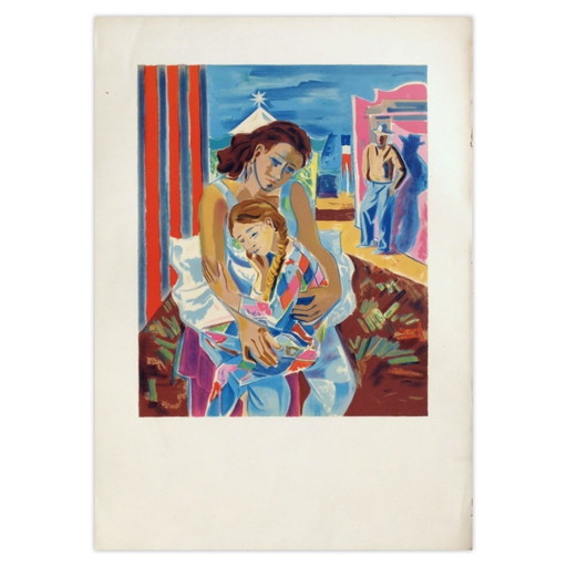 Maurice Georges PONCELET Litografía Gens Du Cirque II 1969 – lithos zeefdrukken, Paper (photo 2 of 5)