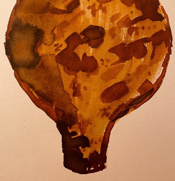 Image 1 of Vaso dipinto ad acquerello e inchiostro collezione Wabi Sabi Marocco