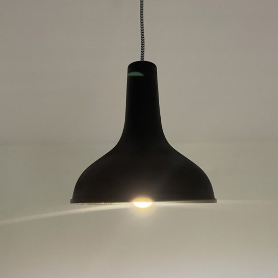 Vintage Industrial Black Aluminium Pendant Lamp (photo 4 of 9)