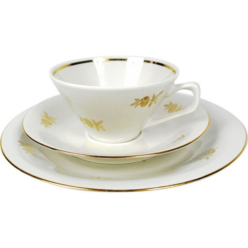Service à déjeuner vintage en porcelaine de Chodziez, Pologne 1950