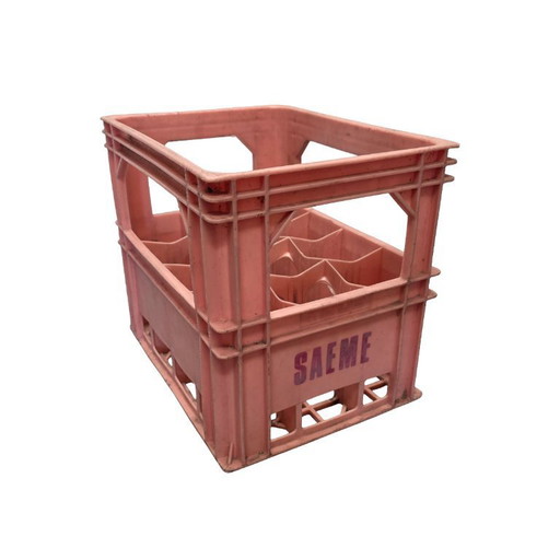 Cassa vintage rosa Evian (Saeme)