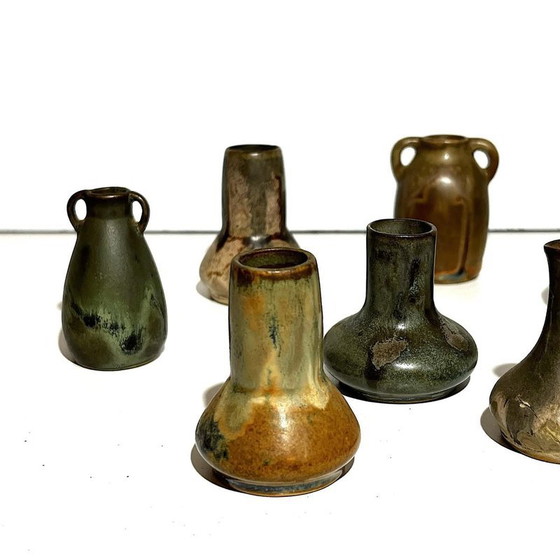 Miniatuur Vazen van Denbac & Charles Greber, Set van 7 – Ceramic, Art Deco (photo 4 of 20)