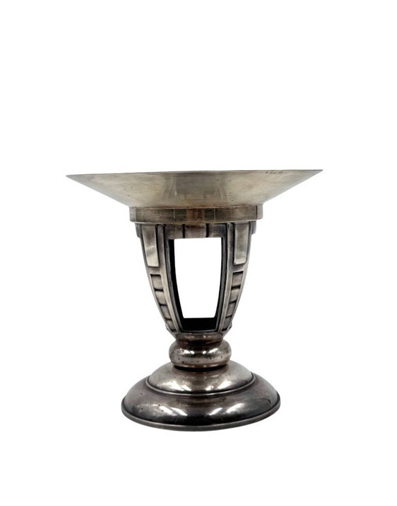 Image 1 of Art Deco silver-plated coup / vide poche, France 1940s