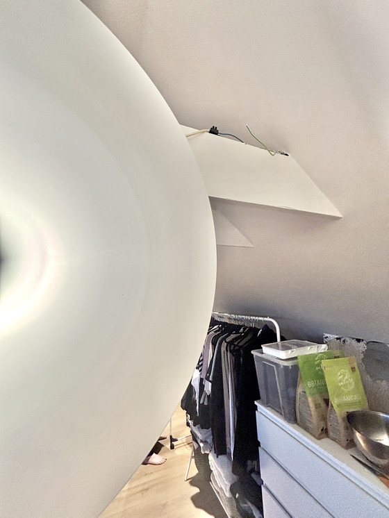 Image 1 of Lampe suspendue vintage Fog & Mørup Semi - 60 cm - blanc - design danois Mid Century / space age - ca. 1970