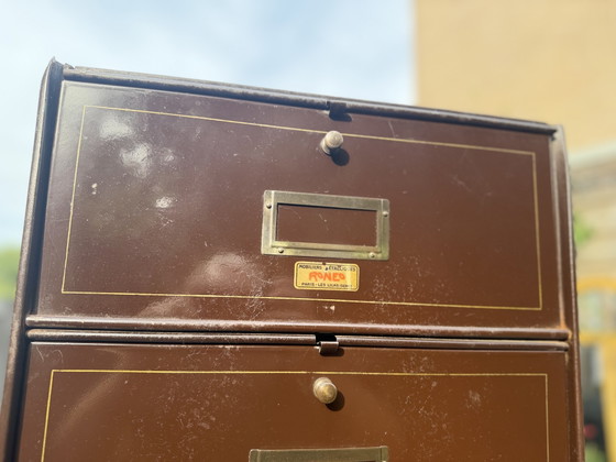 Roneo Armadio Vintage con Ante a Ribalta – Armadi contenitori, Metal (photo 3 of 6)
