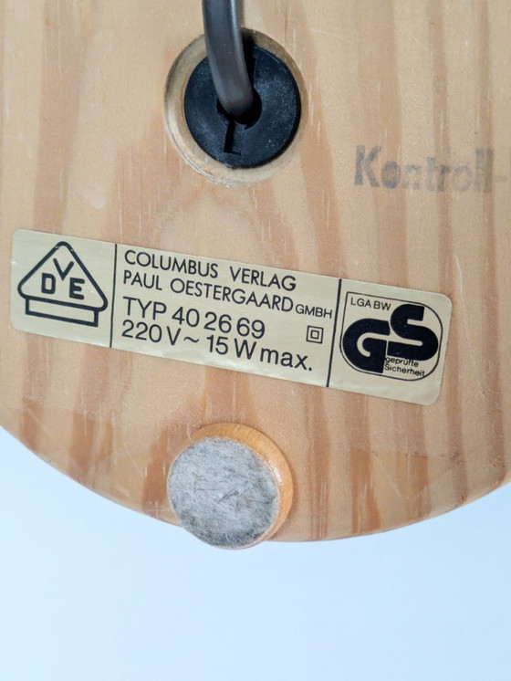 Image 1 of Columbus Duplex verlichte wereldbol uit de jaren 80: politieke en fysische kaart, grenenhouten voet, Europese stekker