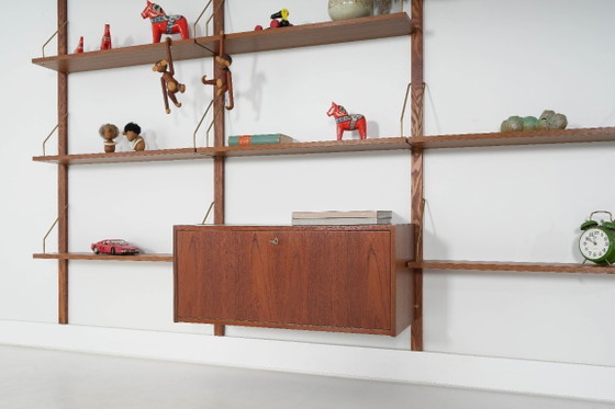 Image 1 of Estantería modular de teca, diseño danés, década de 1970, fabricada en Dinamarca.