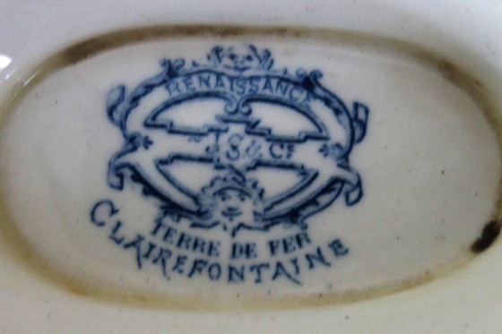 Image 1 of Soupière Renaissance terre de fer clairefontaine XIXème